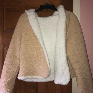 A sherpa cardigan from Zaful